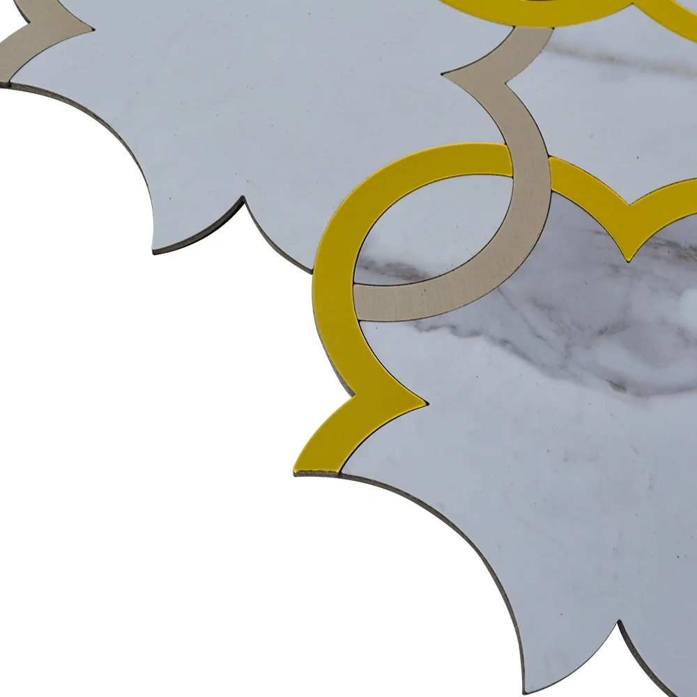 Irregular stone&aluminum peel and stick kitchen wall tiles for wall backsplash