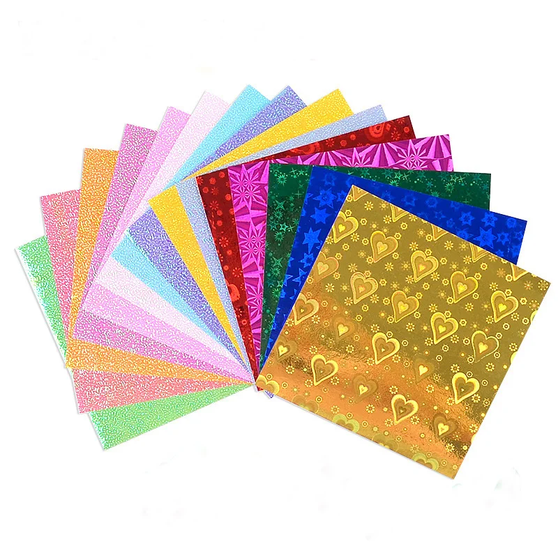 Single-sided mixed color laser origami DIY handmade pearlescent paper