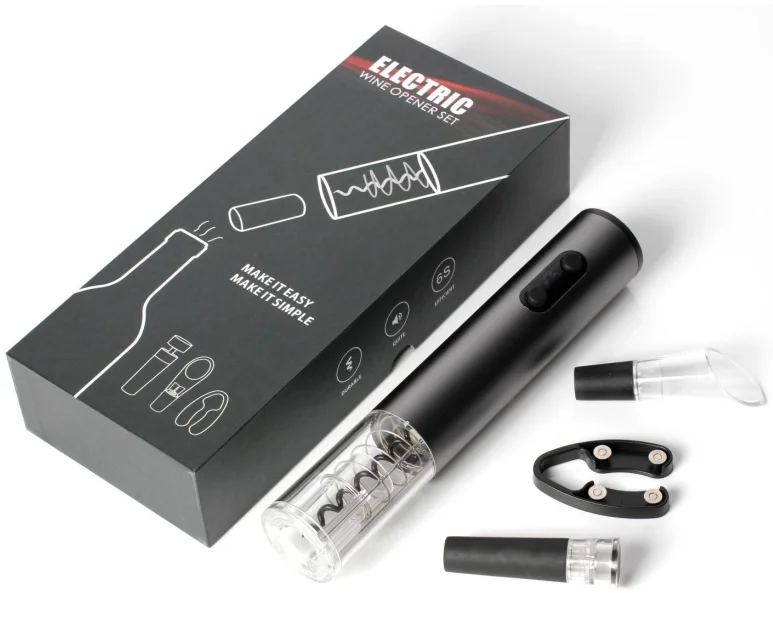 SUNWAY Hot Sale Wine Opener Gift Set Dry Battery Electric Wine Set For Kitchen Electronics Gadget Innovative
