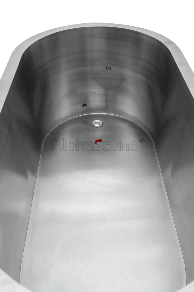 New Design 1 Person Wooden Small Premium Cold Plunge Tub Set With Chiller Optional And Standing Ice Bath Tub Customized Logo