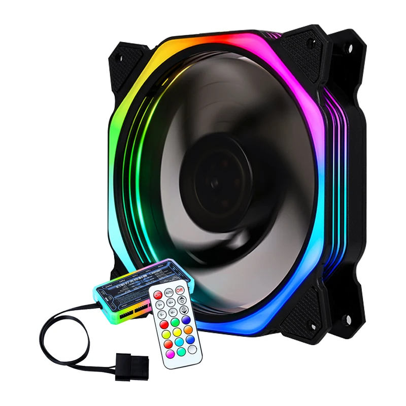 Обслуживание OEM и ODM, низкий минимальный заказ, 120 мм RGB Охлаждающие вентиляторы для корпуса ПК с RGB светодиодной подсветкой, кулер для процессора, вентилятор 120 мм