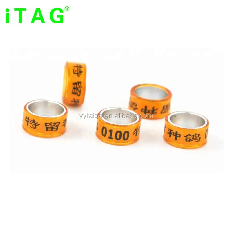 14mm Diameter Pigeon Ring Aluminum with Transparent Plastic