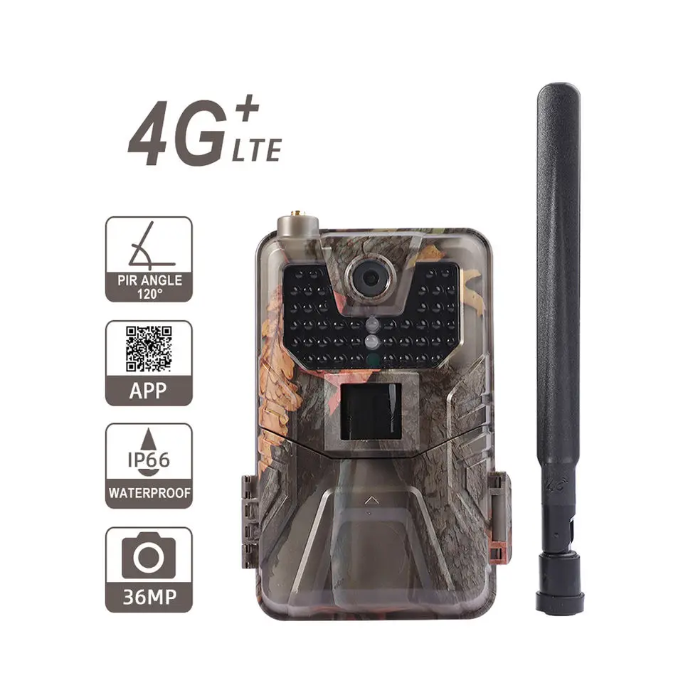 HC-900PRO 4K 30MP Hunting Camera with APP Cloud 4G Live Video 256GB Wireless IP65 Waterproof Wildlife Trail Camera