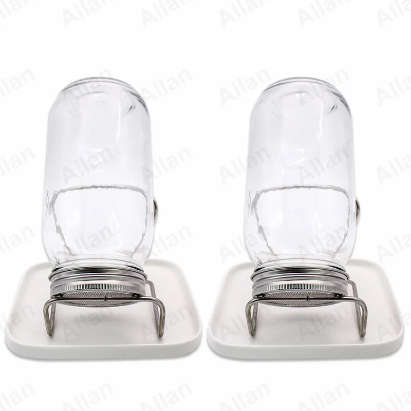 750ml Seed Sprouting Jar Kit of 1 Mason Jar with Stand and Ceramic Tray