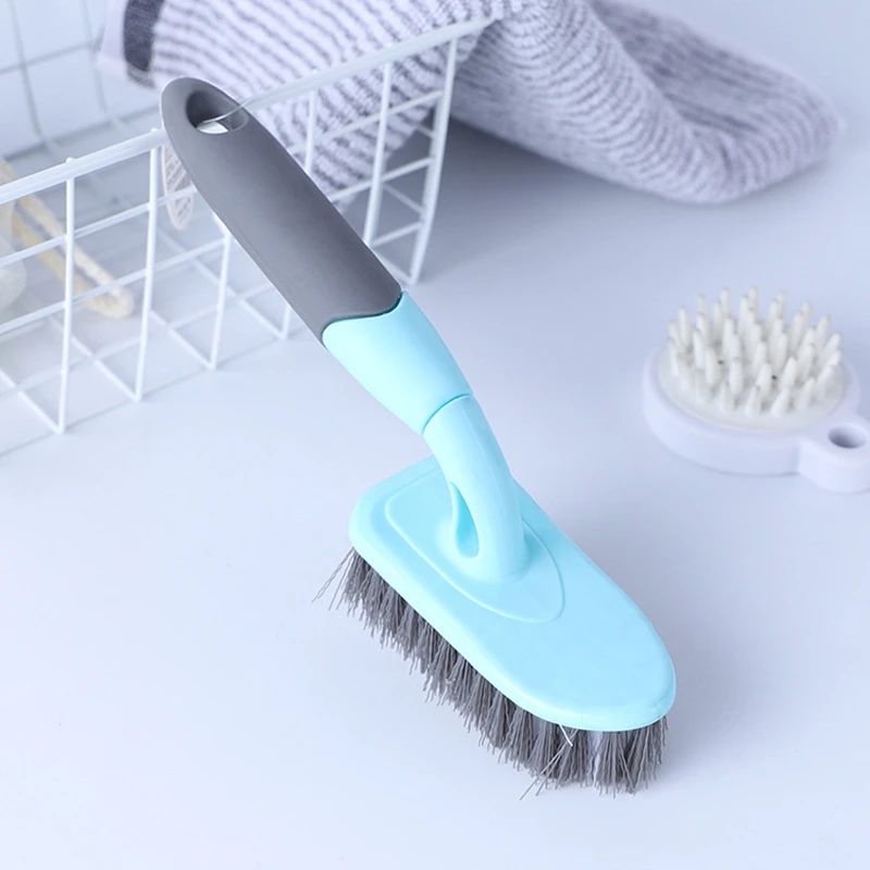 Rubber Coated Long Handle Ceramic Tile Brush Floor Cleaning Sweeping Brush Hard Bristled Cleaning Brush For Toilets