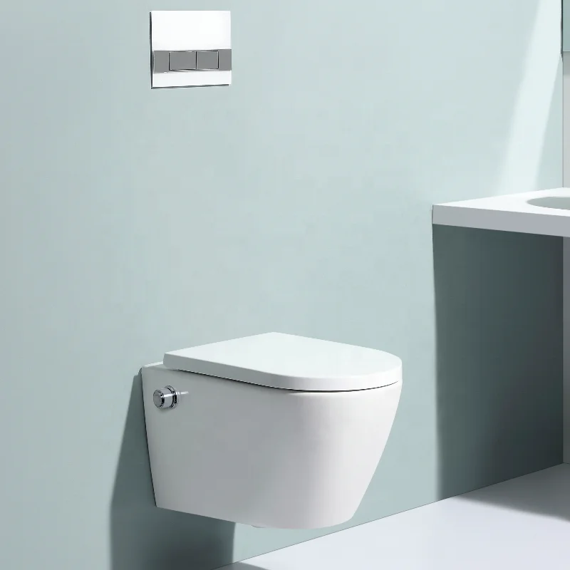 Высокого качества в европейском стиле модный дизайн CE встроенный подвесной унитаз со встроенным биде