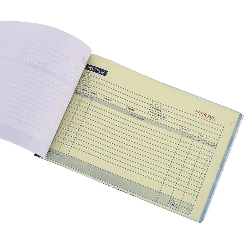 Custom 2 3 Ply Ncr Payment Record Check Note Paper Debit Transaction Tax Receipt Invoice Cash Bill Carbonless A3 A4 A5 Notebook