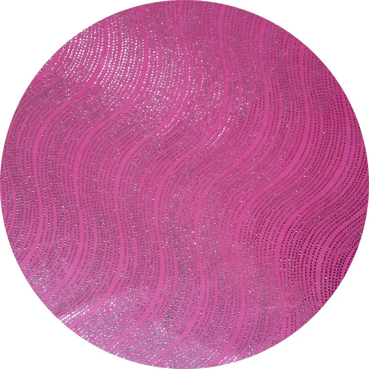 Wholesale Glitter Two Way Stretch Laser Stripe Foil Coated Satin Jersey Silver Dot Wave Swimming Knitting Polyester Fabric