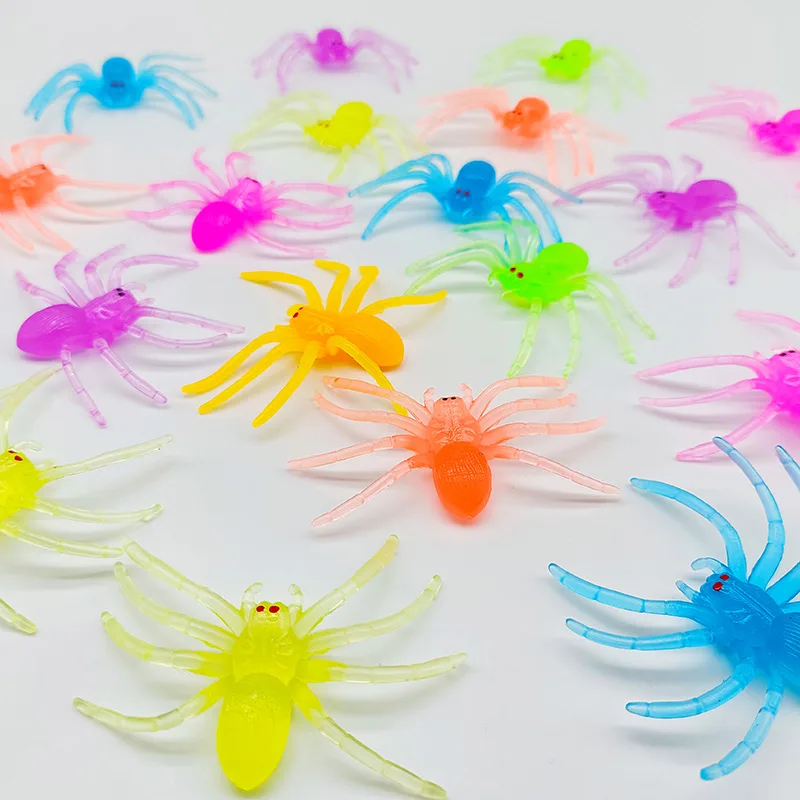 Hot Sale Novelty Halloween Stretchy Spider Toy Sticky Spider Sensory Gel Toy for Kids Squeesy Toys