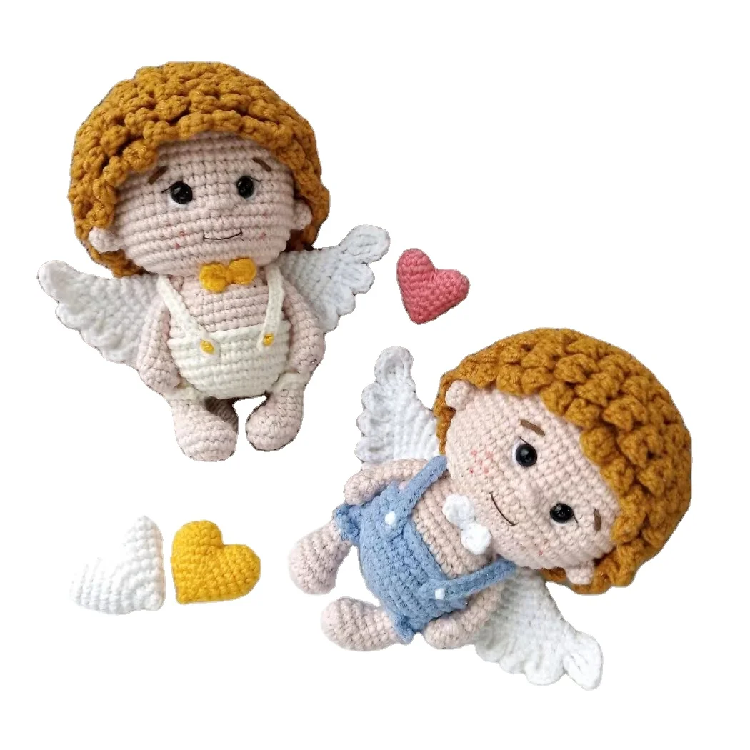 Новое поступление Amigurumi очаровательные и милые вязанные вручную игрушки-Ангелы для детей подарки