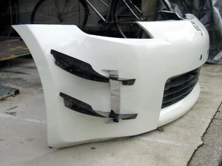 JSK STYLE CARBON FIBER FRONT BUMPER CANARDS (4 PCS) FOR 2003-2005 NISSAN 350Z Z33