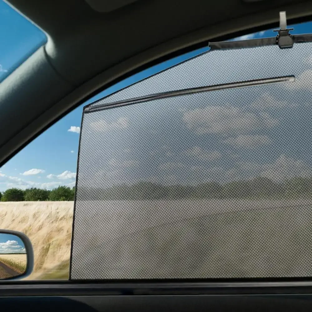 aluminum alloy shell car side sunshade retractable car sunshade for Audi A3 A4 A6 Q3 Q5 Q7 Roll Curtain Luxury Roller Sun Blinds