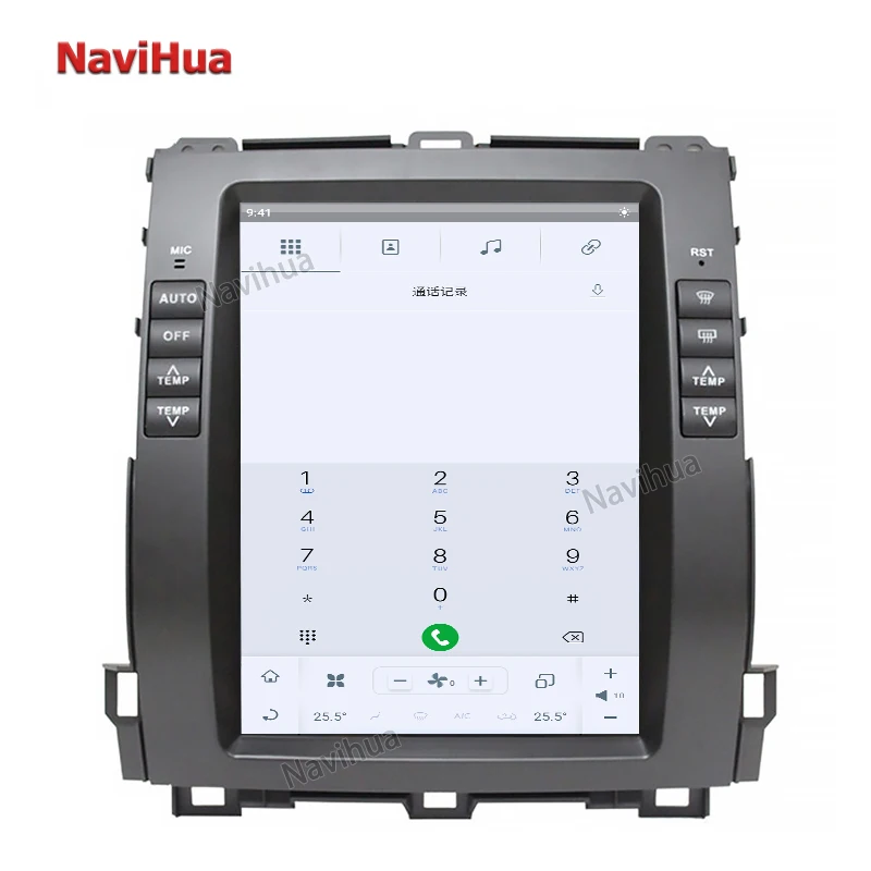 NaviHua Android 10.4 Inch Android Car Radio Player Vertical Screen GPS Navigation Multimedia for Toyota PRADO 120 Lexus GX470