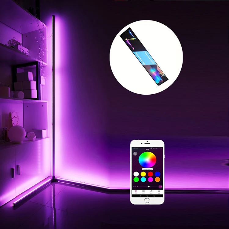 Высококачественная колональная умная настраиваемая Светодиодная лампа Home Floor Rgb угловые светильники