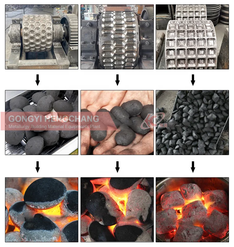 energy saving sludge power carbon black charcoal briquette press making machine