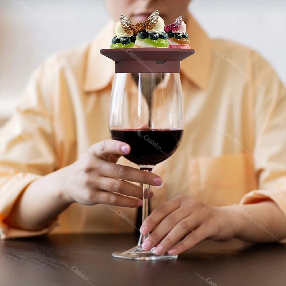Easy to Wash Food Grade Cup Covers Silicone Wine Glass Covers Cocktail Plates for Wine Accessories Charcuterie Topper