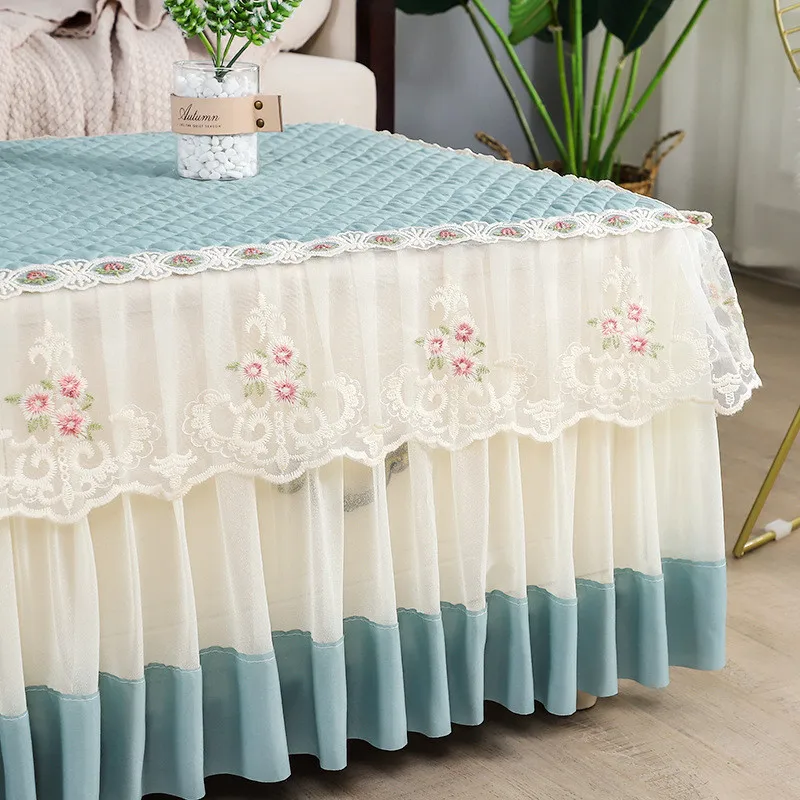 Tea table cover lace embroidered tea table dust cover conference table cover
