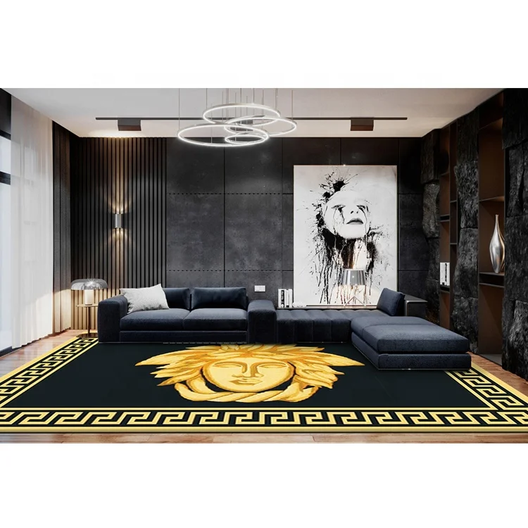 Оптовая продажа, коврик под заказ, золотистый черный напольный ковер с логотипом, по индивидуальной цене, высокое качество