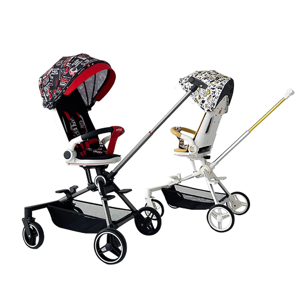 Foldable Baby Stroller With Adjustable Putter Luxury Baby Stroller 3 In 1 Baby Travel Stroller With Universal Wheel ST301