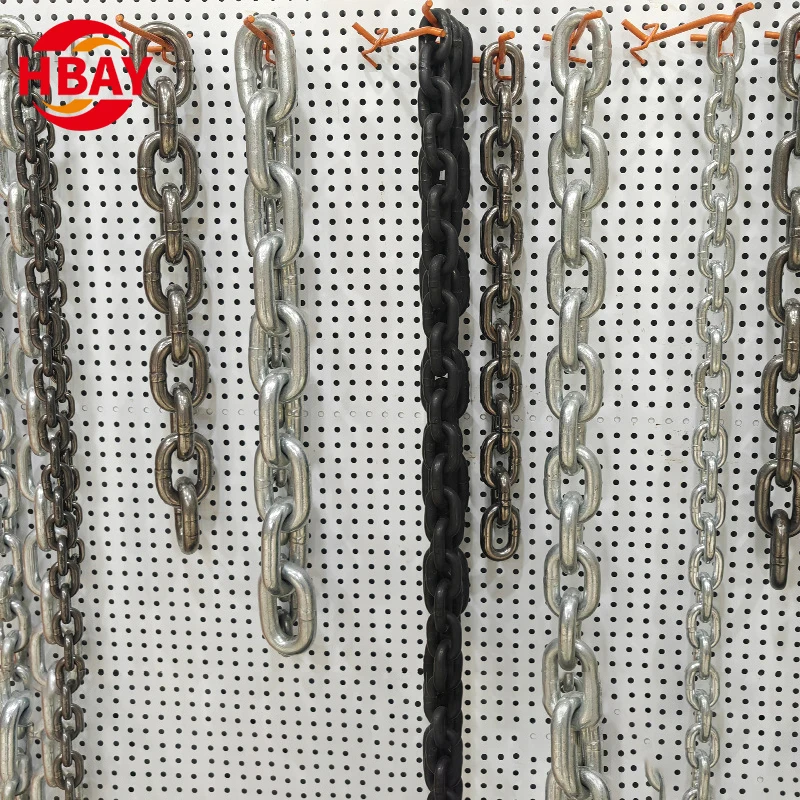 Factory Alloy Steel G80 G100 Lifting Chain Sling Forged Black Anchor Marine
