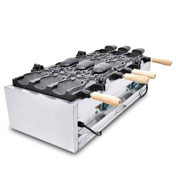 wholesale street food machines taiyaki machine fish waffle stuffed waffle maker household snack vending machines for sale