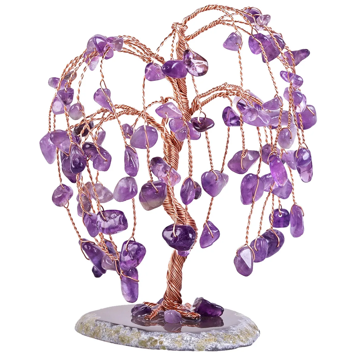 Customization Natural Gem Crystals Healing Stones Hand Made Lucky Crystal Tree for Christmas Decoration
