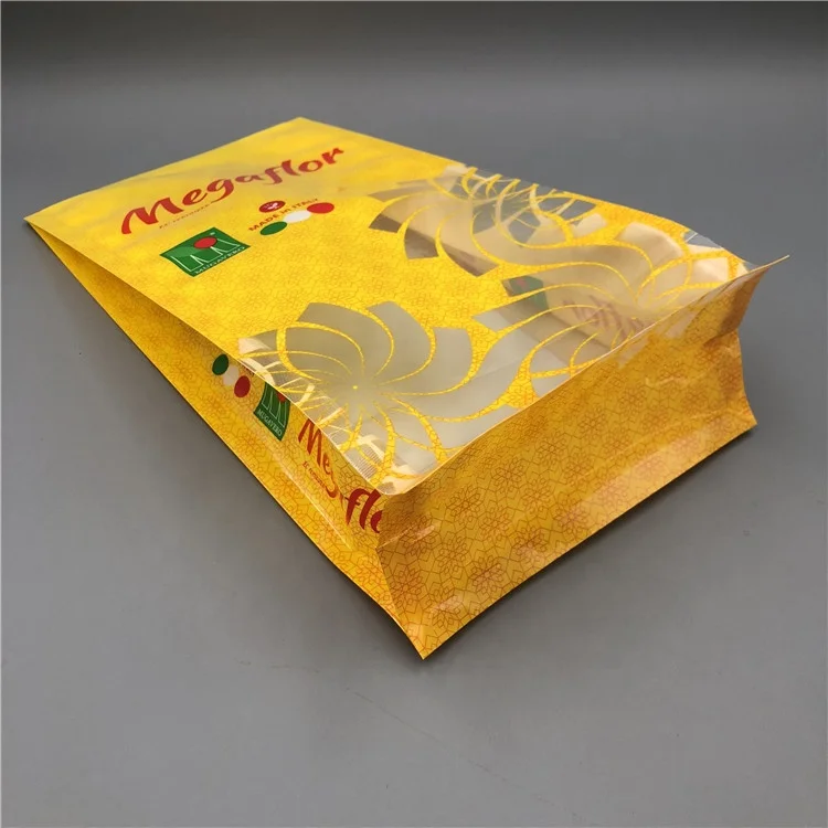 China Factory Wholesale Stand Up Pouch Flat Bottom Packing Bag Kraft Paper Coffee Bag With Valve Recycle