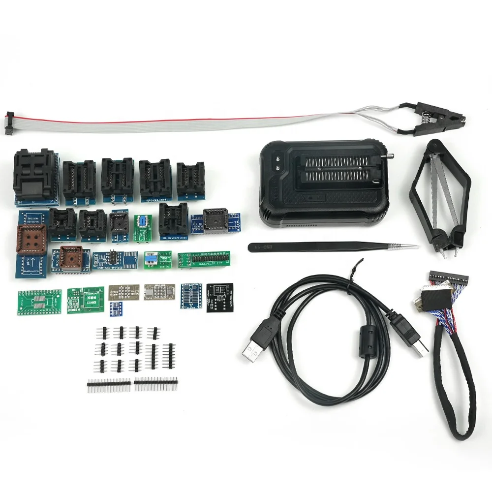 XGECU T48 (TL866-3G) программист с 27 адаптер Поддержка 28000 + ИС для SPI/ни/NAND флэш-накопитель/памяти на носителе EMMC BGA/тсоп/SOP/PLCC