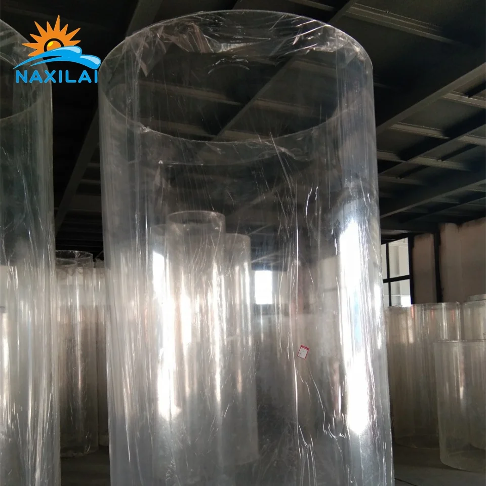 Naxilai Kingsign Large diameter 800mm pmma  aquarium with lid cast acrylic tube