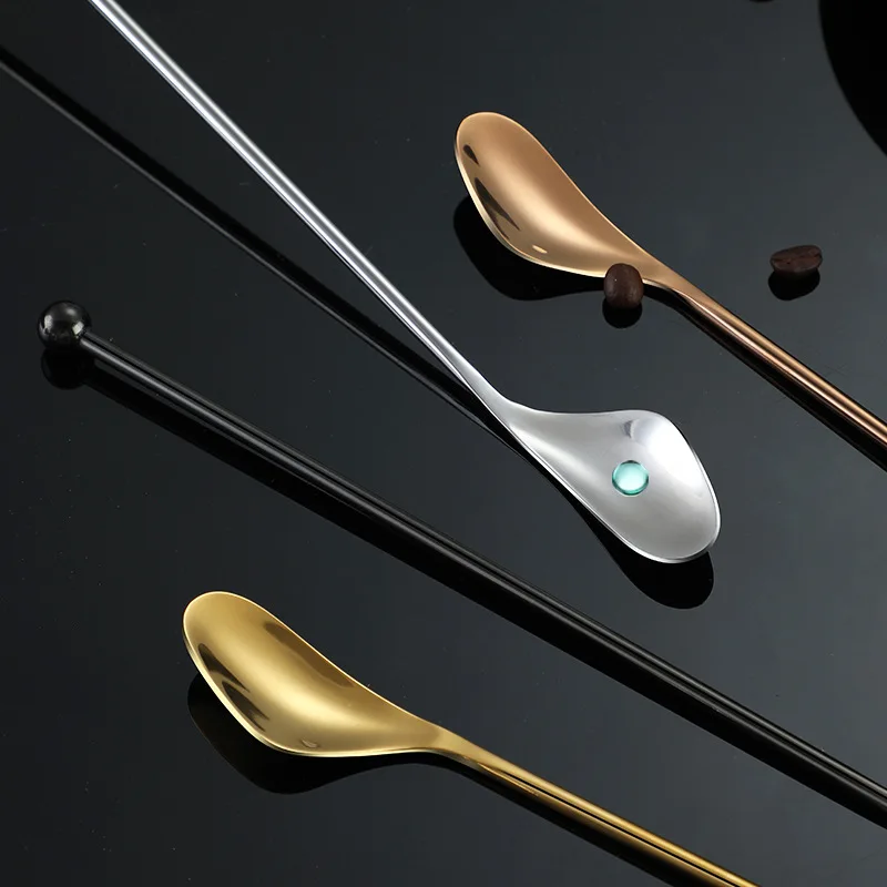 Bar Spoon 304 Stainless Steel Stirring Rod Coffee Spoons Double-Headed Mixing Swizzle Sticks Cocktail Stirrer for Restaurants