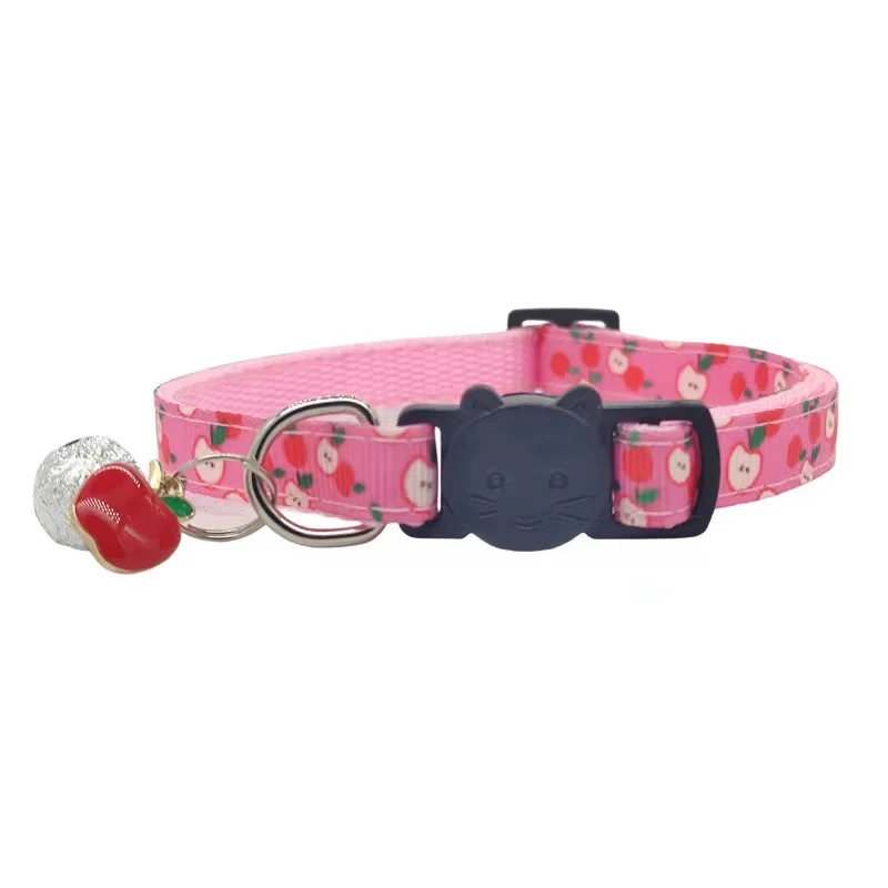 Hot cat collar bell fruit pendant cat collar anti-choking buckle pet collar