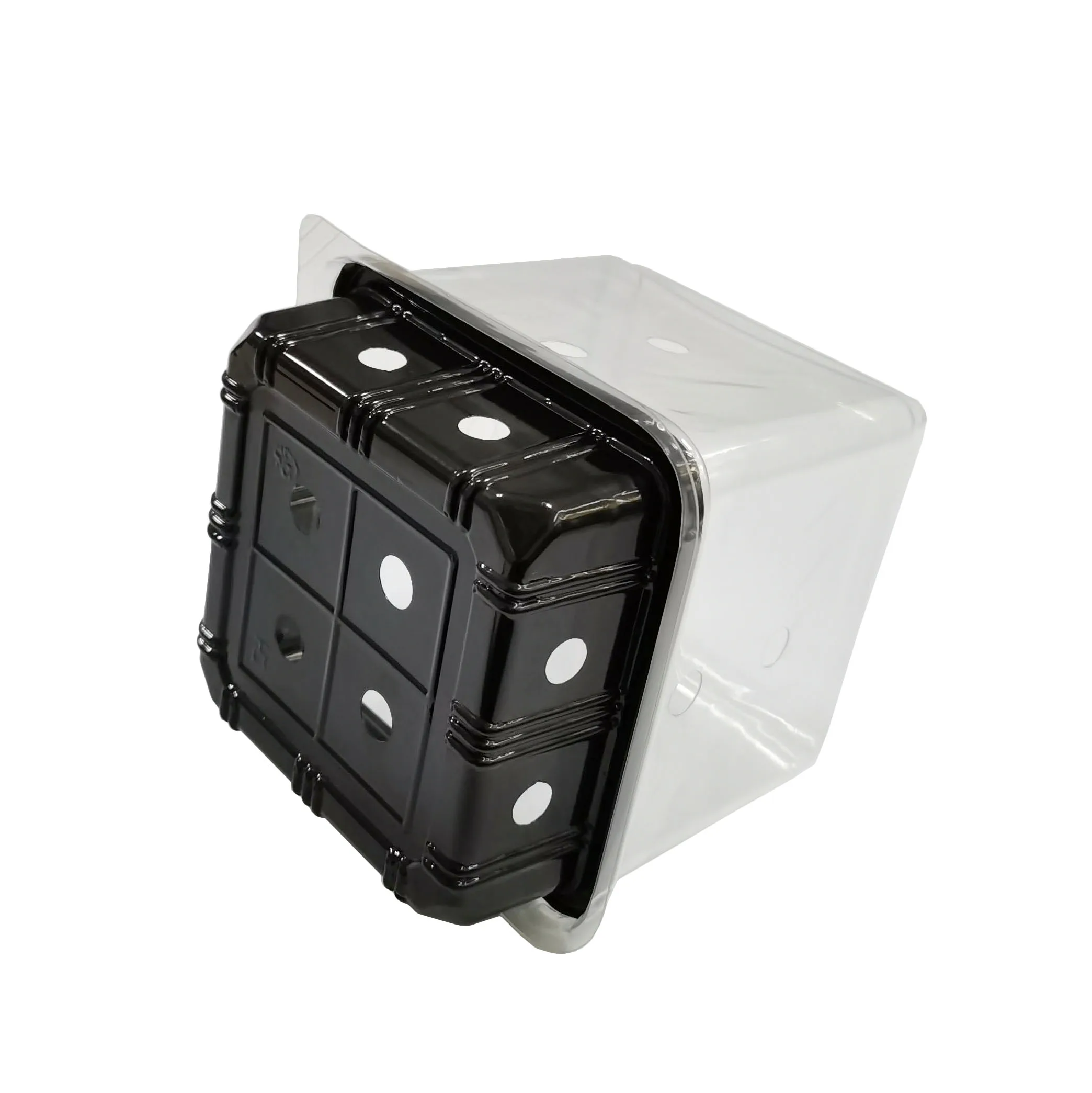 
Hot sale Transparent Clear Disposable Blister Container For Herbs Lettuce Packaging Box 