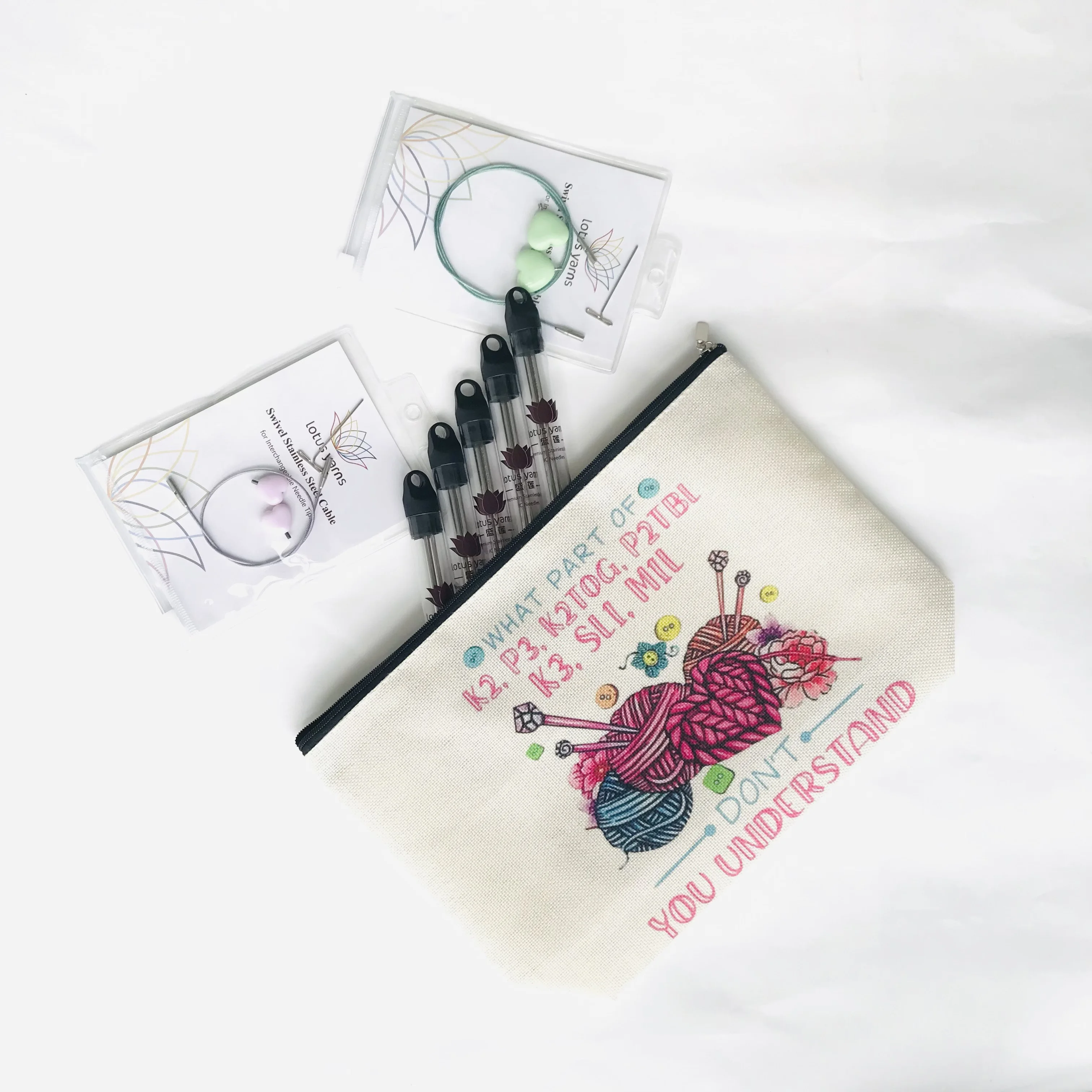 Funny Knitting Gifts Storage bag Makeup Bag, Gifts for Knitters and Crocheter, Crochet Gifts for Crochet Lovers knitting tool