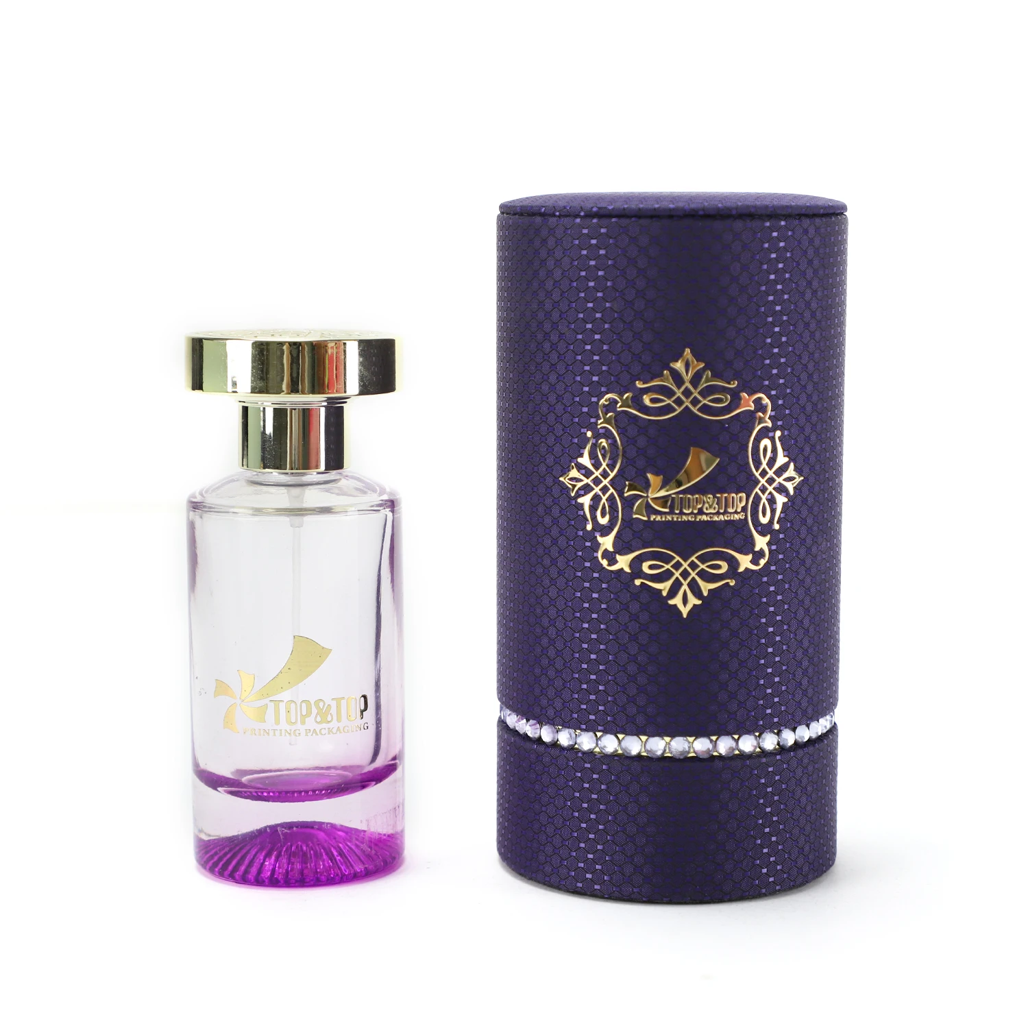 Круглая Бумажная Трубка, упаковочная коробка для парфюмерных бутылок, индивидуальная Роскошная жесткая цилиндрическая упаковочная коробка, одобренная FSC