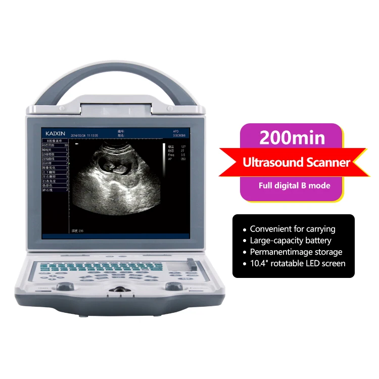 Quality Assured Veterinary Portable Black and White Ultrasound Machine Animal Ultrasound Scanner