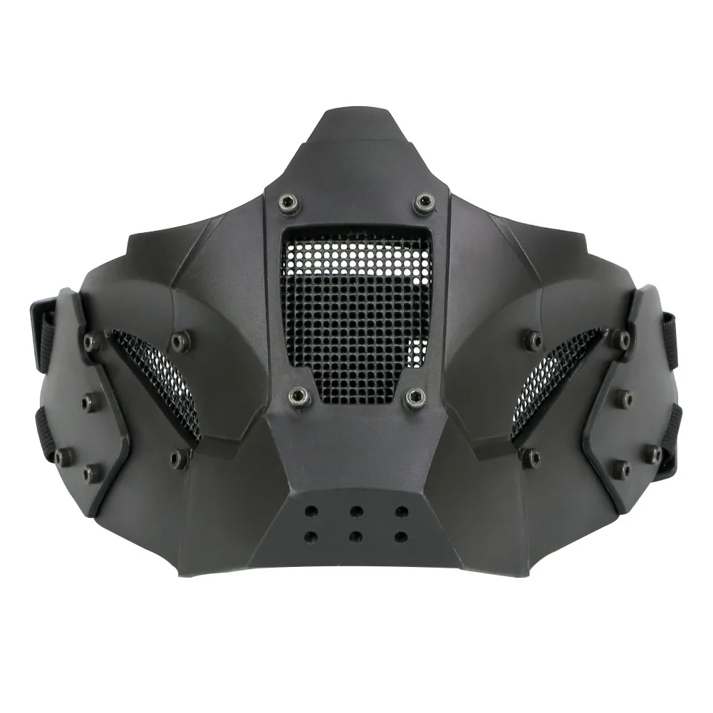 skeleton half full motorcycle tactical gear protective face paintball helmet mask