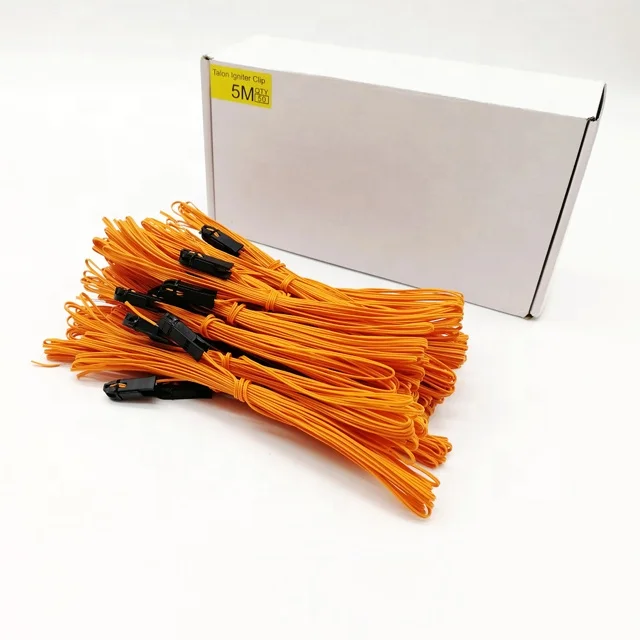 Radio fire Transmitter 5m 500pcs Orange wire Double switch  Safety E-match electric igniter Bilusocn fireworks firing system