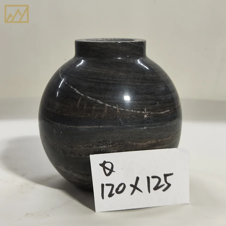 High Quality Antique Style Home Tabletop Marble Vase Art Ornament Wedding Decoration Stone Vases for Flower