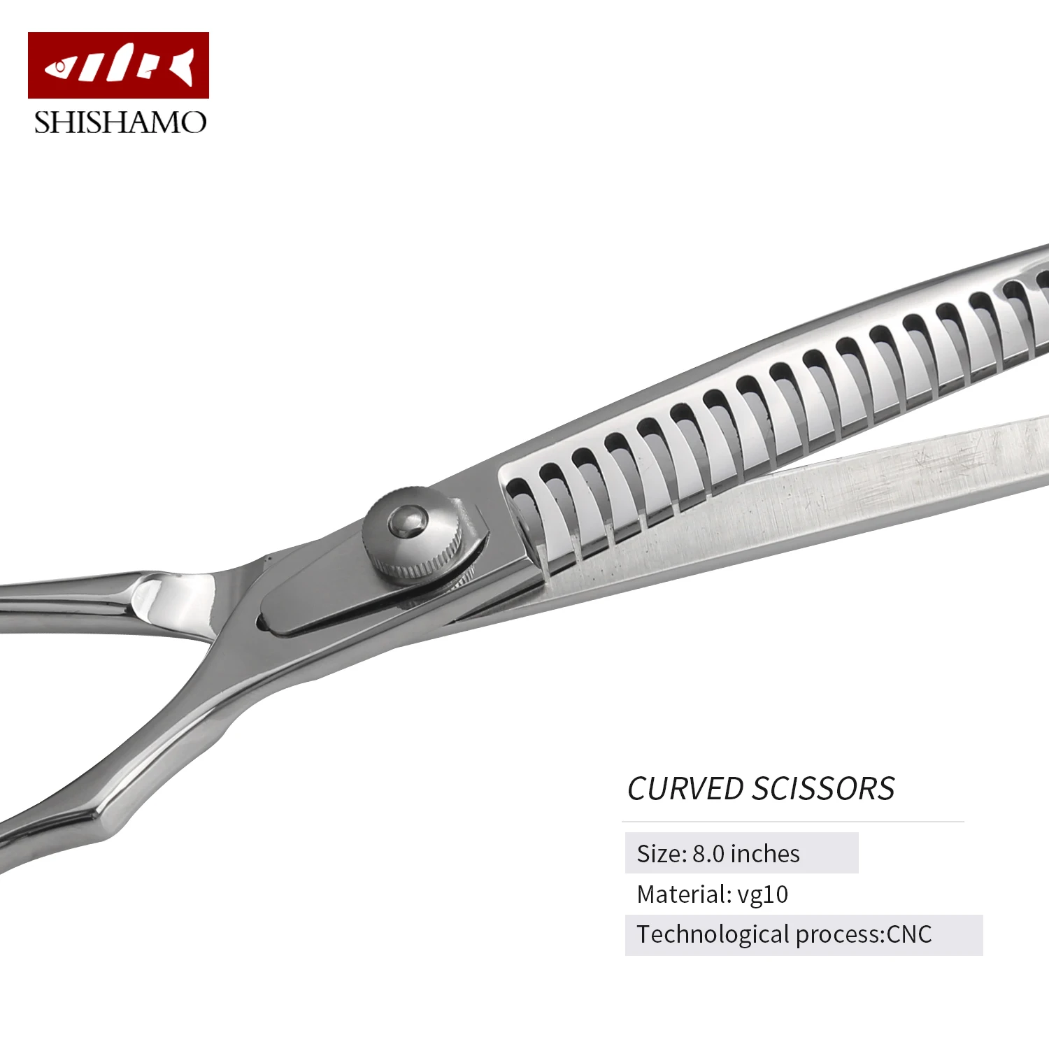 High Quality Curved CNC Thinning scissors 7.5' Pet Grooming Scissors shears Dog Hair Trimming Pet with Japan Vg10 For Pet