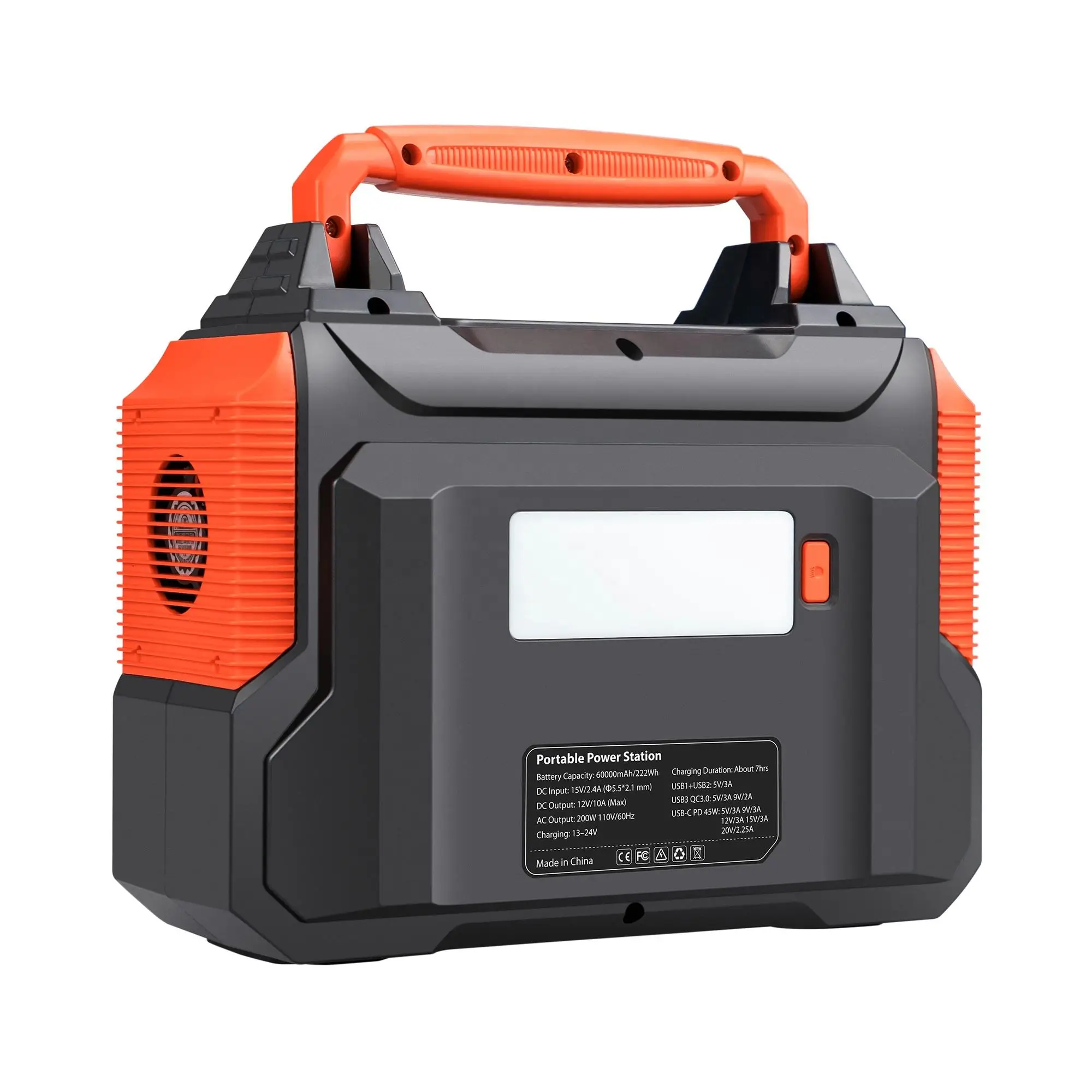 Portable Lithium Battery 60000mAH 200 watt solar electricity generator Backup Battery Source Power  for Home Camping Emergency