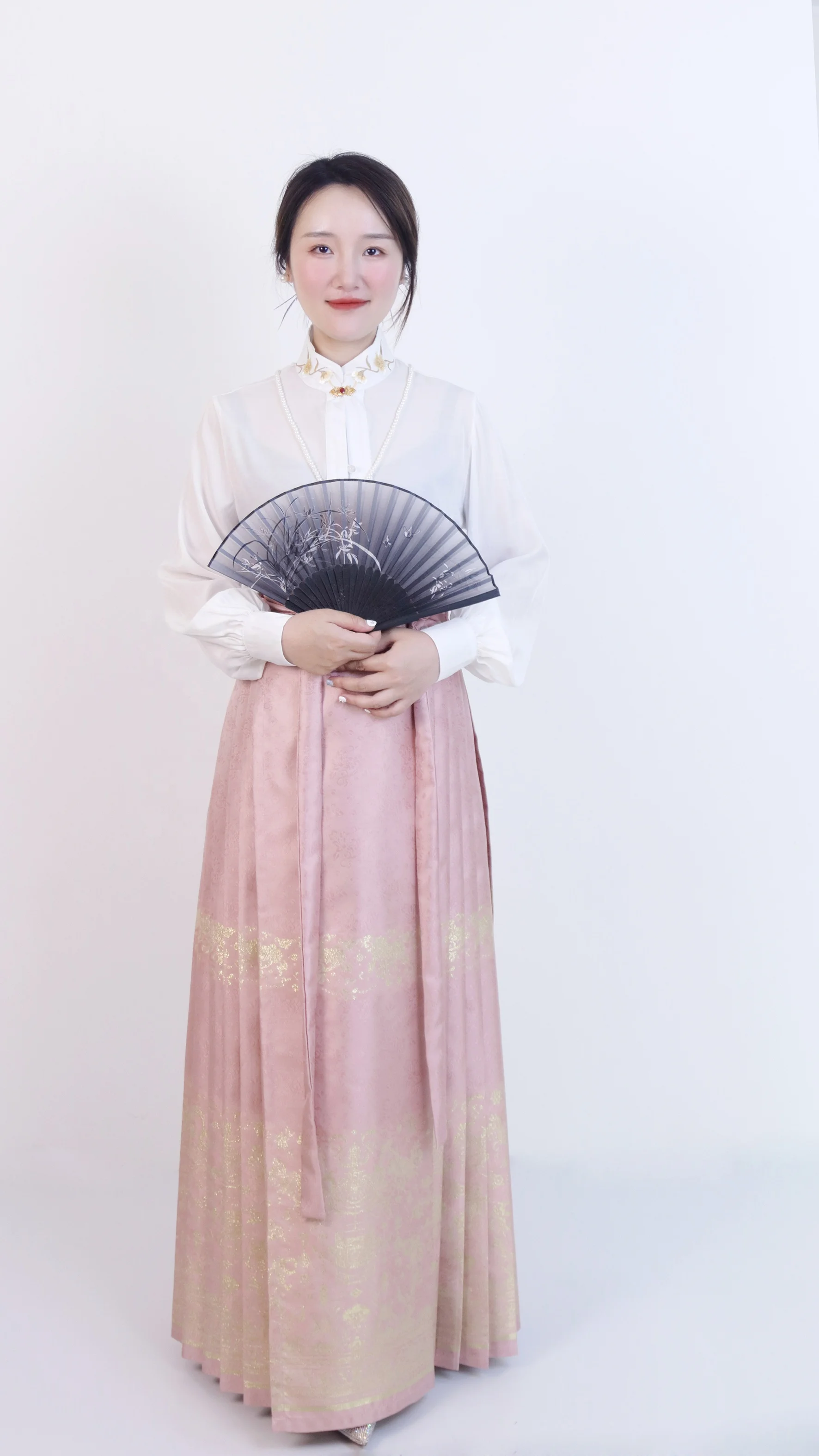 Skirt Hanfu Tang Embroidery Gold Big Sleeve Shirt Wide Sleeve Flow Fairy Skirt