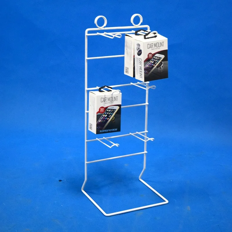 custom steel store fixture Table rack electronics blister package Products Hanging Pegs revolving Stand metal Retail Display