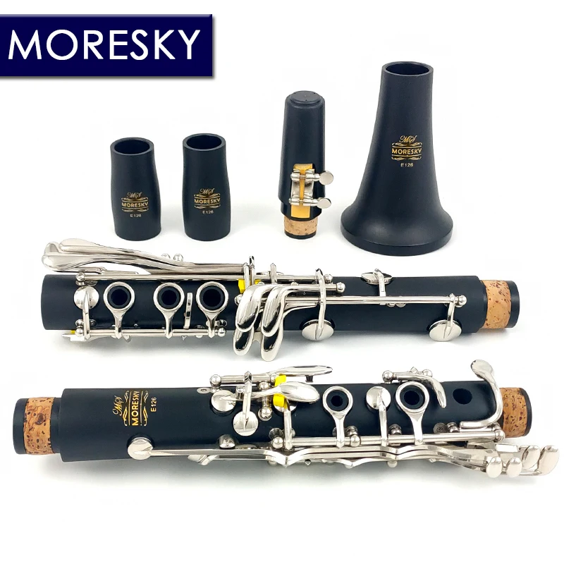 MORESKY Clarinet Ebonite/Hard Rubber 17 Keys Woodwind Instrument E126 (OEM)