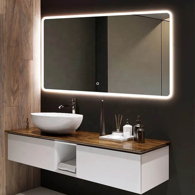 modern smart mirror touch screen guangzhou vercon wall mounted illuminated bath mirrors