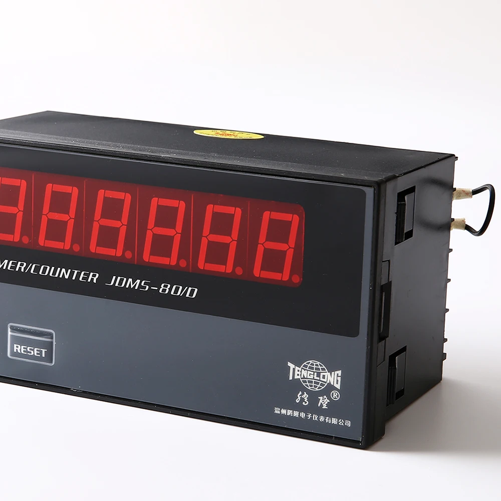 JDMS-80D с 6-значным обратимым счетчиком, светодиодный цифровой счетчик часов, счетчик аккумуляторов с памятью выключения питания