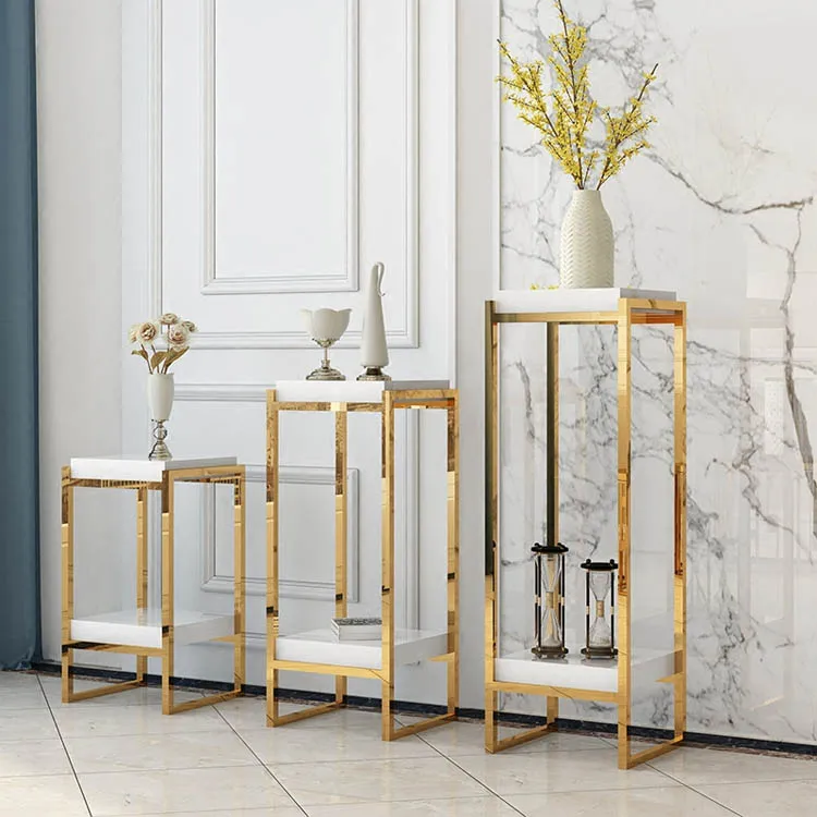 Стеллаж для выставки двухслойные полки дома из нержавеющей стали простая ротанговая