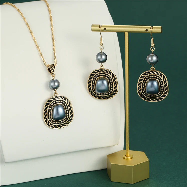 Fashion Samoa Pearl Set 18K Gold  Jewelry Hawaiian Jewelry Wholesale