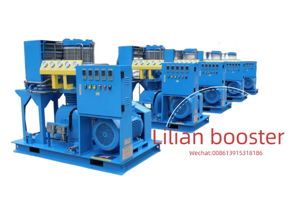 professional  safety assured   stable and noiseless 80M3 per hour 150bar nitrogen gas booster pump