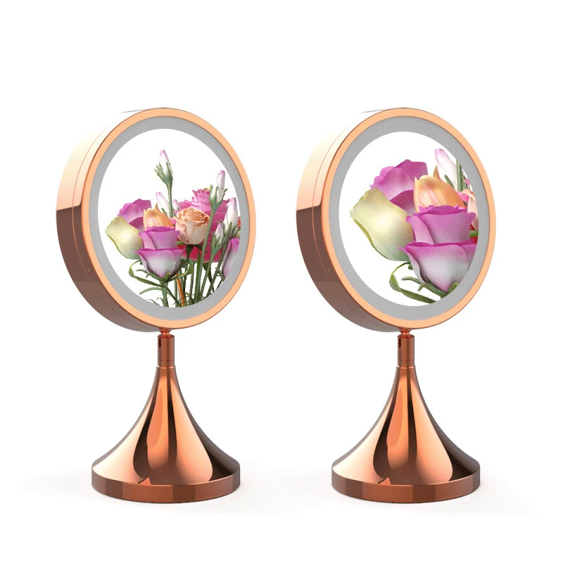 4 Inches Deluxe Gold Chrome Round Anti-Fog Bedroom LED Vanity Make Up Mirror With Light