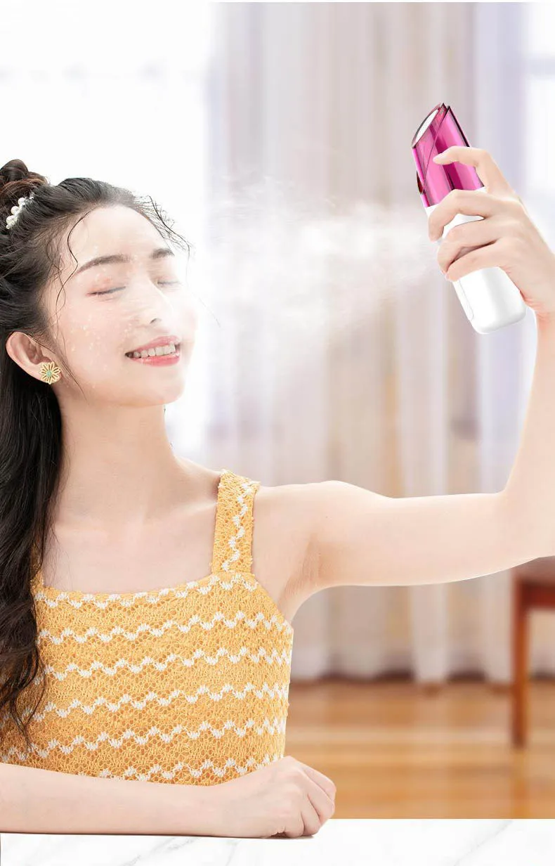 Mini Spa Portable Facial Sprayer Handy Water Hydrogen Facial Steamer Face Moisturizing Beauty Instrument Nano Mist Ion Sprayer